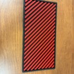 Red striped bar, 15 x 30 cm